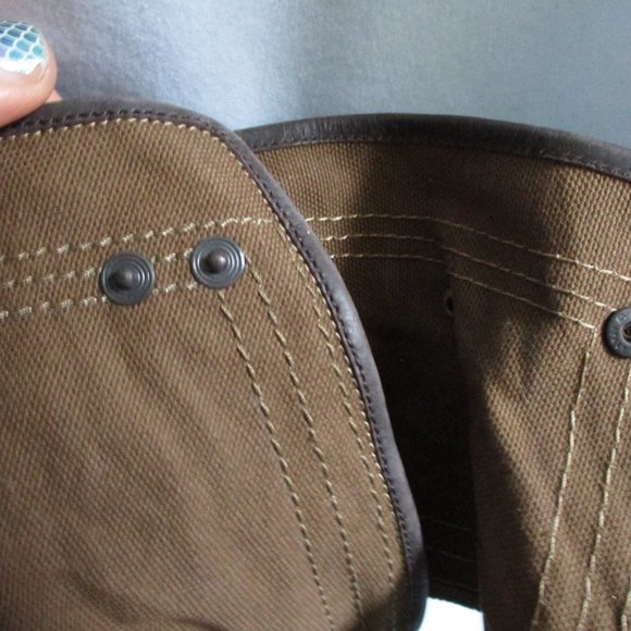 CHLOE Strappy Canvas Gladiator SANDAL Flat Shoe 36 Boho BROWN KHAKI - Picture 5 of 8